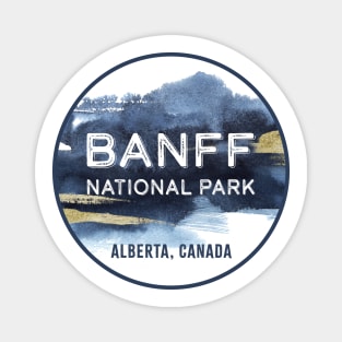 Banff National Park, Alberta Canada Watercolor Design Magnet